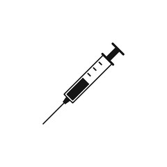 Syringe icon. Medical syringe. Vector illustration.