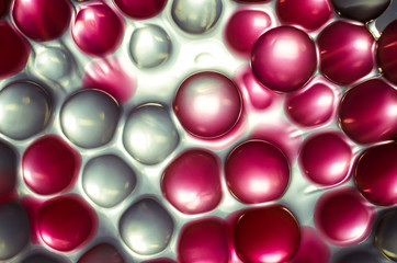 red and gray abstract spheres, background