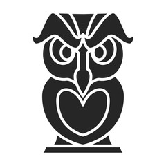 Mask of totem vector icon.Black vector icon isolated on white background mask of totem .