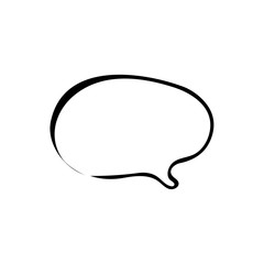 Fototapeta premium WebChat outline icon. Dialog text on white background