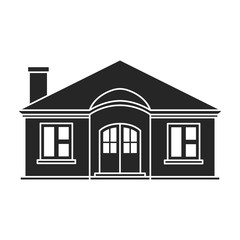 Villa of house vector icon.Black,simple vector icon isolated on white background villa of house .