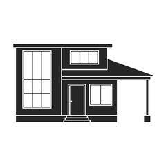Villa of house vector icon.Black,simple vector icon isolated on white background villa of house .