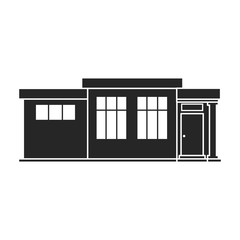 Building of apartment vector icon.Black,simple vector icon isolated on white background building of apartment.