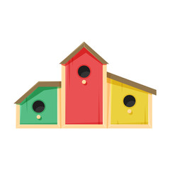 Obraz na płótnie Canvas Birdhouse vector icon.Cartoon vector icon isolated on white background birdhouse.