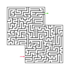 Abstract maze labyrinth with entry and exit. Vector labyrinth illustration EPS 10