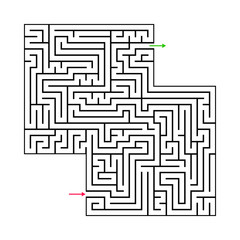 Abstract maze labyrinth with entry and exit. Vector labyrinth illustration EPS 10