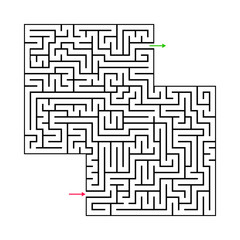 Abstract maze labyrinth with entry and exit. Vector labyrinth illustration EPS 10