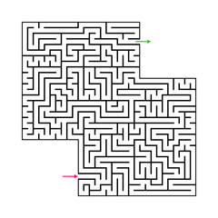 Abstract maze labyrinth with entry and exit. Vector labyrinth illustration EPS 10