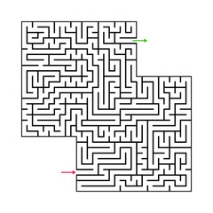 Abstract maze labyrinth with entry and exit. Vector labyrinth illustration EPS 10