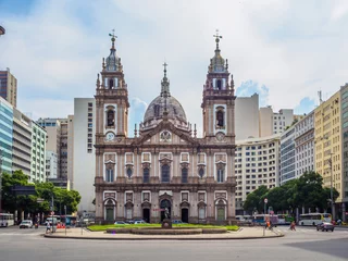 Tuinposter Candelaria Church is historical Roman Catholic church in the center of Rio de Janeiro,  Brazil. © Ekaterina Belova