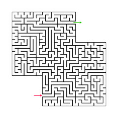 Abstract maze labyrinth with entry and exit. Vector labyrinth illustration EPS 10