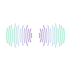 Sound of wave vector icon.Cartoon vector icon isolated on white background sound of wave .
