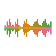 Sound of wave vector icon.Cartoon vector icon isolated on white background sound of wave .