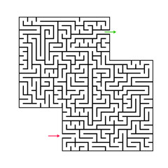 Abstract maze labyrinth with entry and exit. Vector labyrinth illustration EPS 10