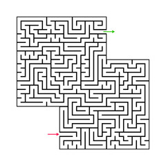 Abstract maze labyrinth with entry and exit. Vector labyrinth illustration EPS 10