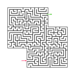 Abstract maze labyrinth with entry and exit. Vector labyrinth illustration EPS 10