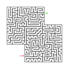 Abstract maze labyrinth with entry and exit. Vector labyrinth illustration EPS 10