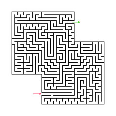 Abstract maze labyrinth with entry and exit. Vector labyrinth illustration EPS 10