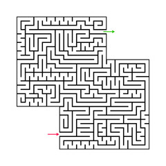Abstract maze labyrinth with entry and exit. Vector labyrinth illustration EPS 10