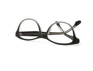 Black Eye Glasses Isolated on White