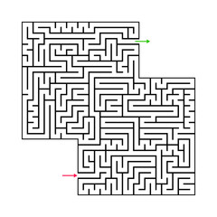 Abstract maze labyrinth with entry and exit. Vector labyrinth illustration EPS 10