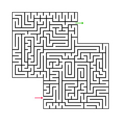 Abstract maze labyrinth with entry and exit. Vector labyrinth illustration EPS 10