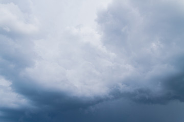 Rain storm clouds before the storm in the middle of summer