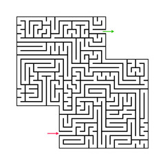 Abstract maze labyrinth with entry and exit. Vector labyrinth illustration EPS 10