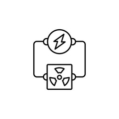 Nuclear, energy icon. Simple line, outline vector electro power icons for ui and ux, website or mobile application