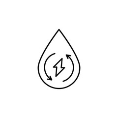 Recycling, energy icon. Simple line, outline vector electro power icons for ui and ux, website or mobile application