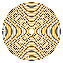 Abstract maze labyrinth with entry and exit. Vector labyrinth illustration EPS 10