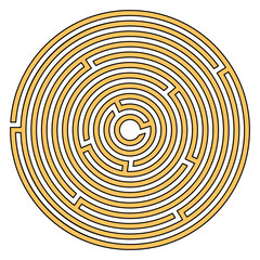 Abstract maze labyrinth with entry and exit. Vector labyrinth illustration EPS 10
