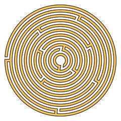 Abstract maze labyrinth with entry and exit. Vector labyrinth illustration EPS 10