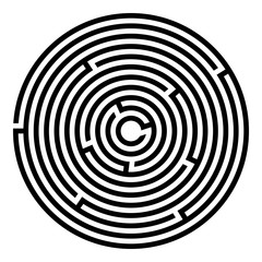 Abstract maze labyrinth with entry and exit. Vector labyrinth illustration EPS 10