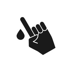 Hand, test icon. Simple hematology icons for ui and ux, website or mobile application