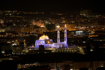 Fototapeta premium Night view of Mosque Muhammad al-Amin, Muscat, Sultanate Oman