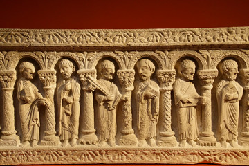Sarcophagus frieze of the 12 apostles