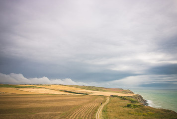 Obraz premium vue depuis le cap gris nez près de wimereux