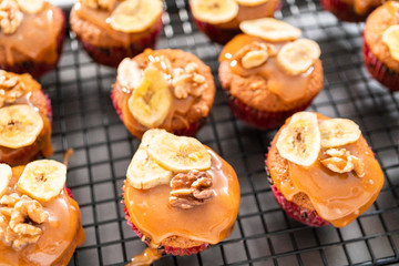 Baking banana bread