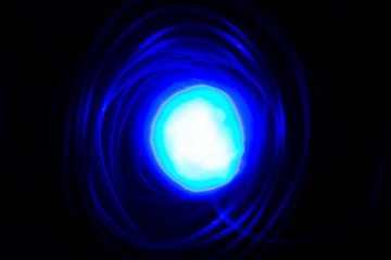 Abstract background with blue color light painting