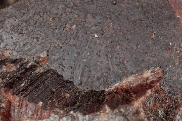 Macro photo of the surface of Kala namak, a black rock salt