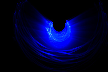 Abstract background with blue color light painting