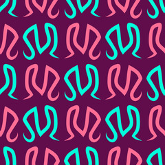 Seamless pattern with bright geometric elements.