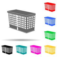 illustration of 3d school building multi color style icon. Simple glyph, flat vector of 3d building icons for ui and ux, website or mobile application