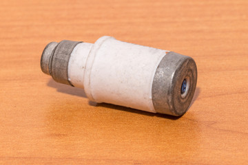Old diazed fuse. Old type fuse used to protect installation electrical overload.