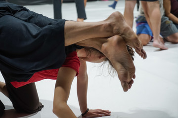 dancer foot, contact improvisation, detail