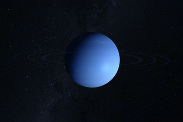 Planet Neptune, on a dark background. Elements of this image were furnished by NASA.