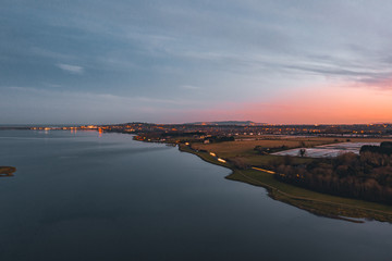 A Beautiful Sunset Over Malahide Village.