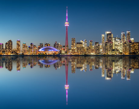 Toronto skyline at the morning