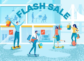 E-Commerce Business Flash Sale Flat Vector Concept